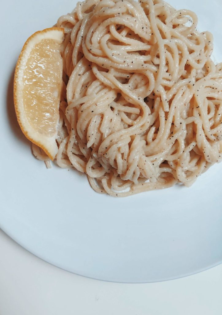 Cacio e pepe with homemade spaghetti - spaghetti sophie
